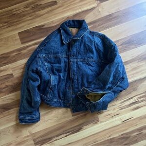 Levi’s Denim Jacket with Golden Quilted Lining